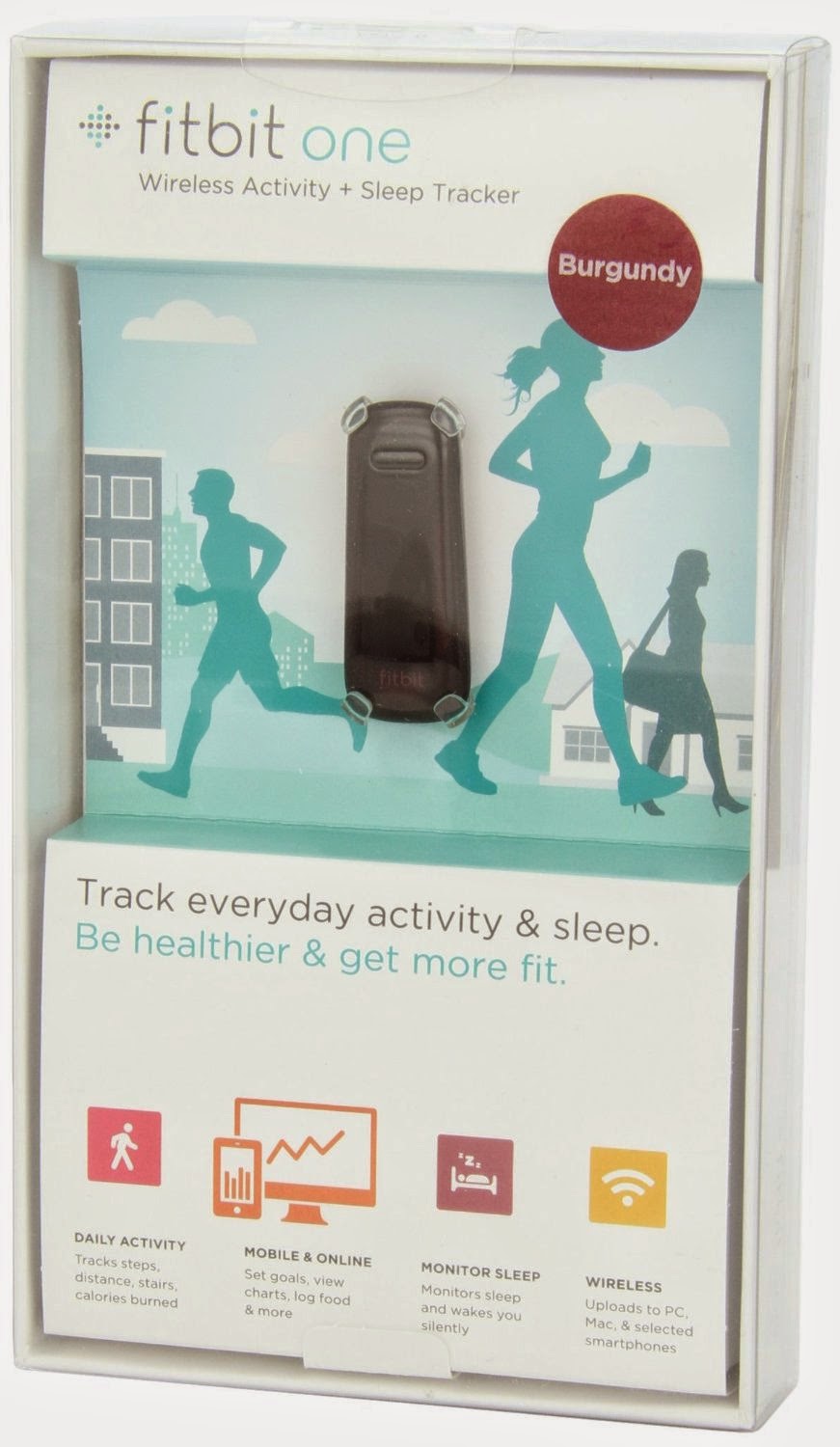 Wireless Activity Plus Sleep Tracker, Burgundy