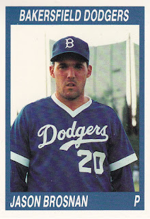 Jason Brosnan 1990 Bakersfield Dodgers card