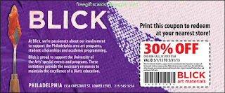 Free Printable Blick Art Materials Coupons