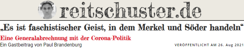 Paul Brandenburg: „Es ist faschistischer Geist, in dem Merkel und Söder handeln“