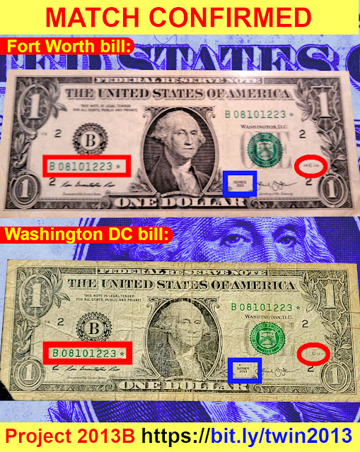 Project 2013B Confirmed Match of duplicate serial number on series 2013B star notes