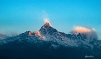 Mount Machhapuchhre, morning kiss from sun, sarangkot nepal