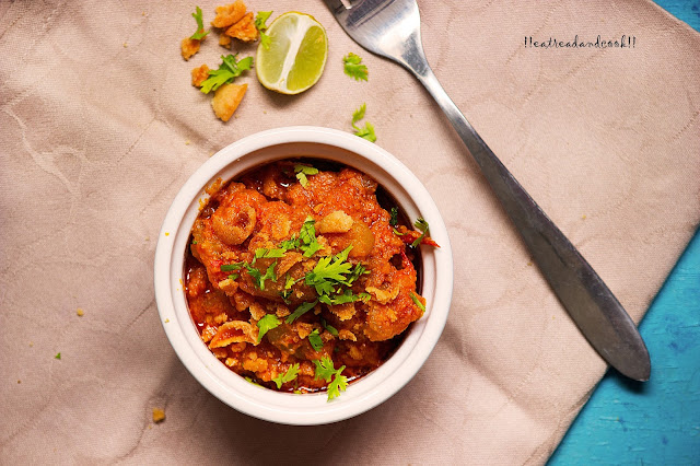 how to cook bengali style Tomato Posto recipe / Tomato Curry in a Poppy Seeds Paste recipe and preparation with step by step pictures