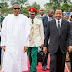 Photos of President Buhari in Cameroon