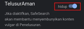 5. Cara Menonaktifkan Safe Search di Google Chrome Android