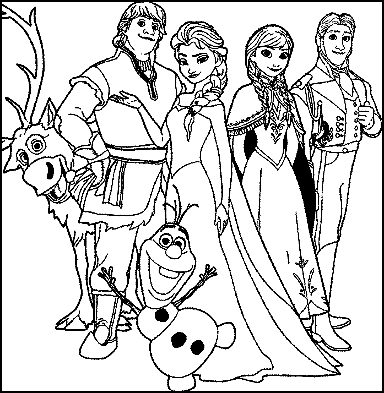 Mewarnai Gambar Frozen Animasi Disney Lucu | Mewarnai Gambar