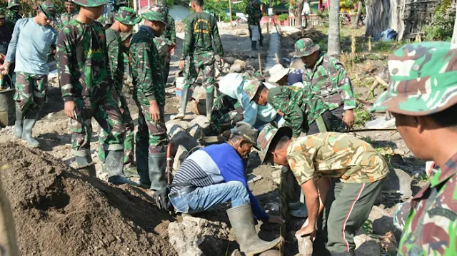 Ratusan Gabungan TMMD di Jeneponto Kerjakan Pembuatan Jalan, Jembatan dan Talud