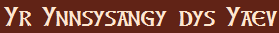 Yr Ynnsysangy dys Yaev
