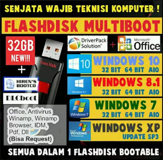 Harga Jual Paket Flashdisk Install Ulang Windows 7/8/8.1/10 32Bit dan 64Bit - KOTATECHNO - Jasa 