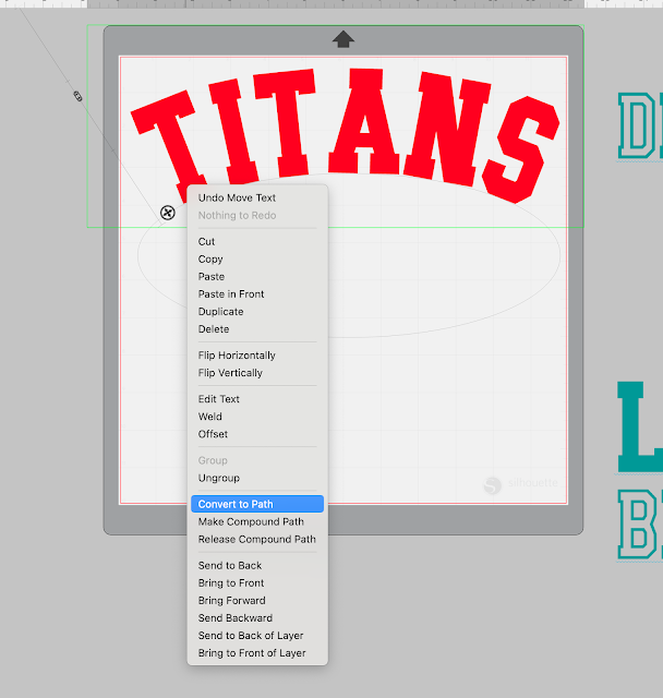 Silhouette Studio,covert to path,Text to Path,Text