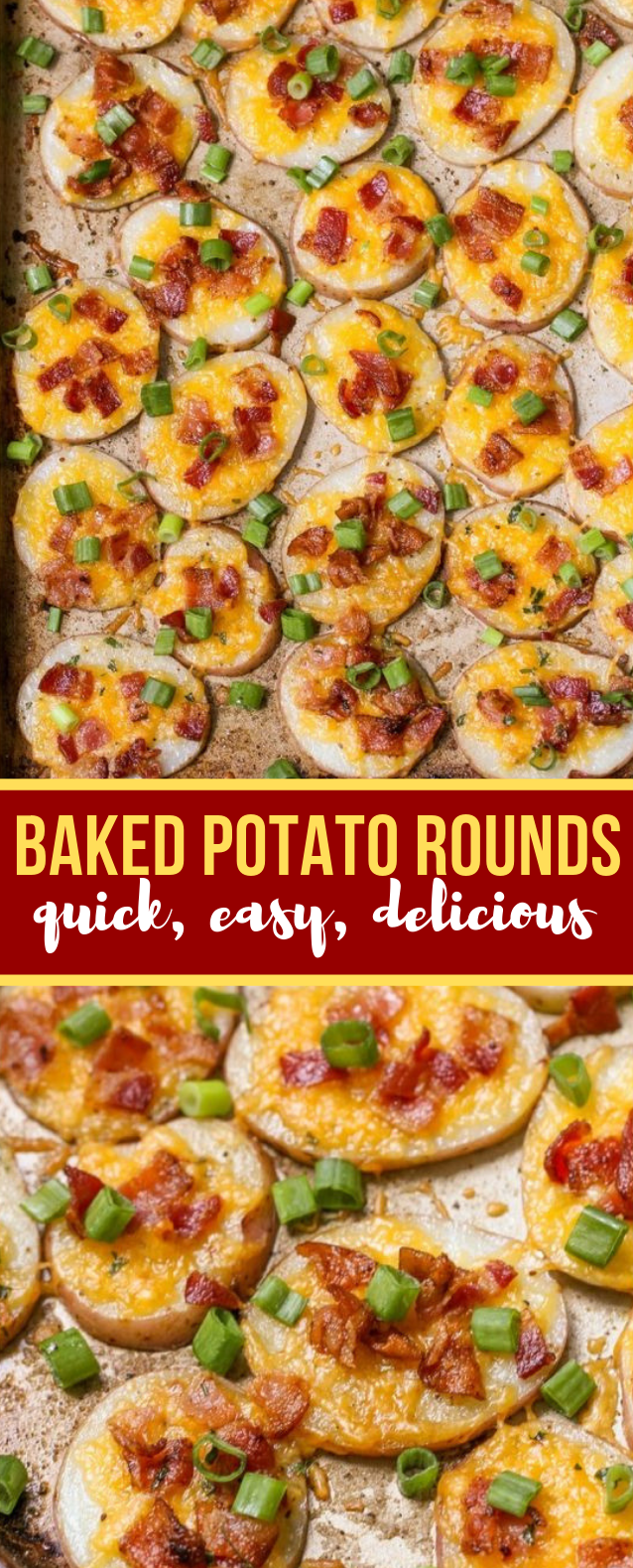 LOADED BAKED POTATO ROUNDS #dinner #appetizer