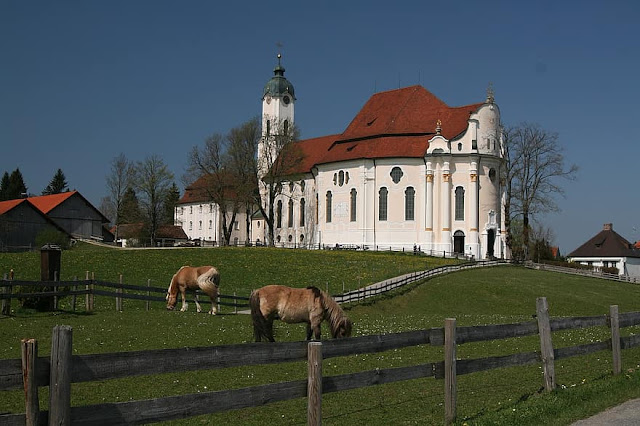 a bela Wieskirche Wies Steingaden Baviera Alemanha