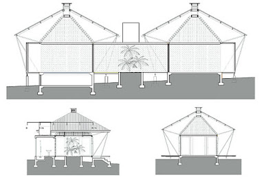 architecture, bamboo house, bamboo house exterior, bamboo roof house, eco friendly house design, home design, house design, home furniture