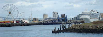 Cruise liner docked in Belfast the day after the Tall Ships have left