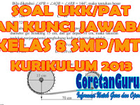 Soal UKK/PAT Matematika Kelas 8 SMP/MTs Kurikulum 2013 Dan Kunci Jawaban