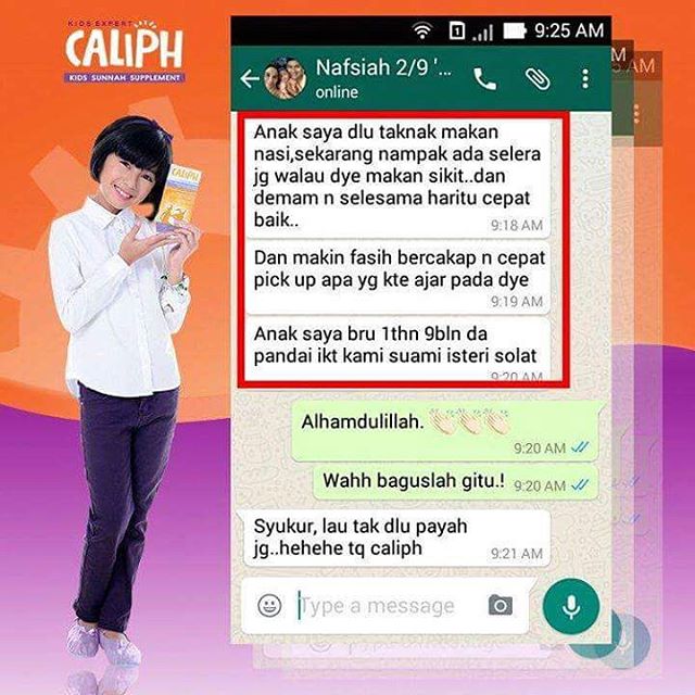 CALIPH SUPPLEMENT KANAK-KANAK JUS MINDA