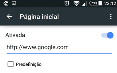 Como mudar página inicial do Google Chrome - Android