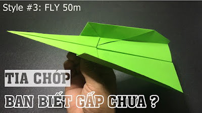 Cách gấp xếp máy bay bằng giấy bay xa - Kiểu Origami #3 | Tia Chớp