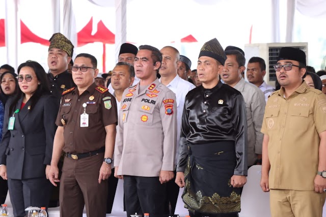 Kapolres Batu Bara Sambut Gubernur Sumut