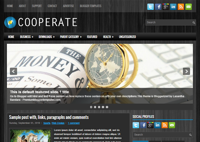 Cooperate Blogger Template                 