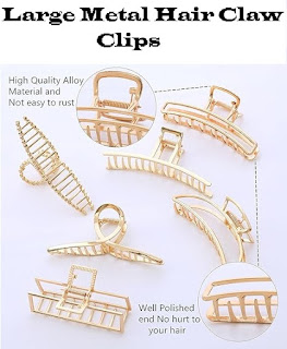 Large Metal Hair Claw Clips