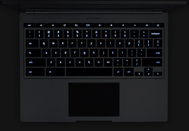 Chromebook Pixel backlit keyboard