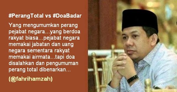 Fahri Hamzah: Perang Total Moeldoko vs Doa Badar Neno