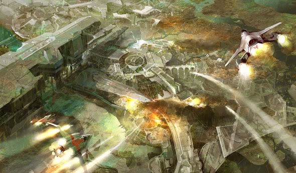 Jae-Cheol Park paperblue ilustrações paisagens cenários naves militares fantasia ficção científica