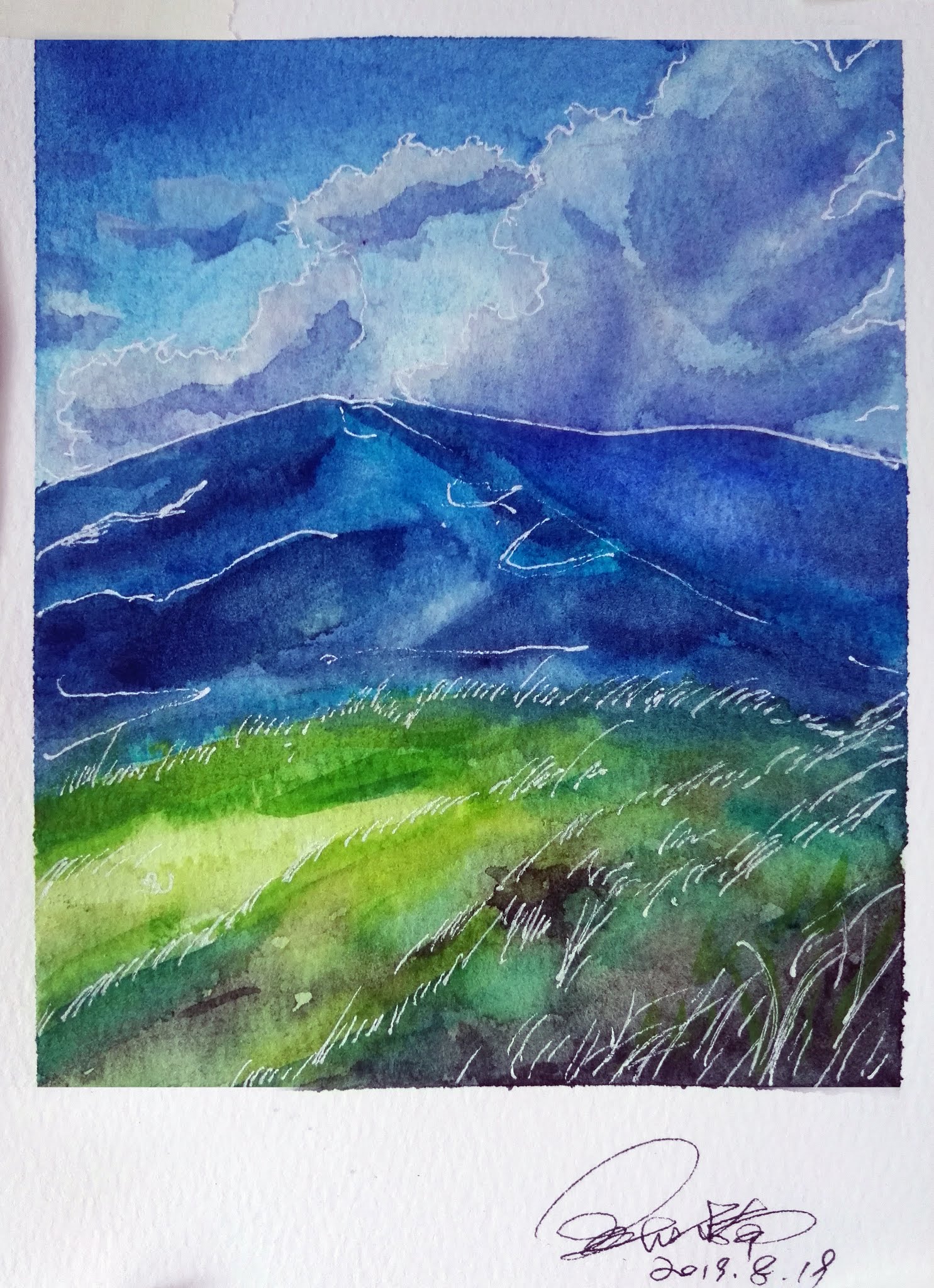 watercolor landscape