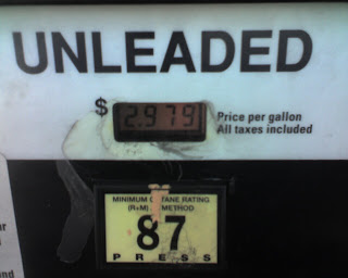 $2.97 for a gallon of gas in Baytown, Texas on Tuesday, October 7, 2008