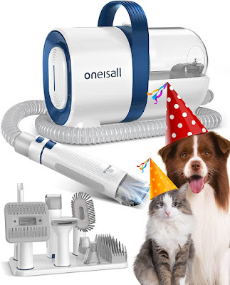 Dog Hair Vacuum & Dog Grooming Kit, Pet Grooming Vacuum with Nail Grinder,