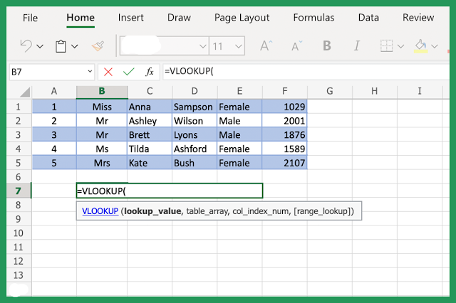 VLOOKUP Formula : How to do a VLOOKUP step by step