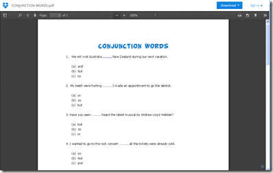 [Exercise] Conjunction Words: Let’s Do It..!