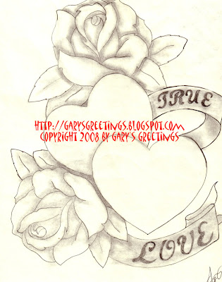 After drawing a similiar design of roses and hearts on an envelope for a