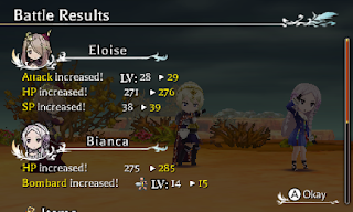 The party receives stat boosts after a battle in The Legend of Legacy.