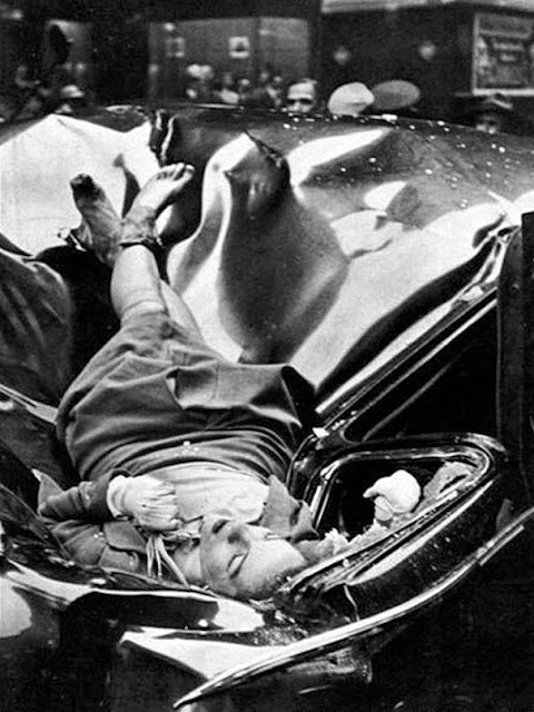 Красивое самоубийство – 23-летняя Эвелин Макхейл спрыгнула с 83-го этажа Эмпайр Стейт Билдинг, приземлившись прямо на лимузин организации Объединенных Наций, 1947 г.