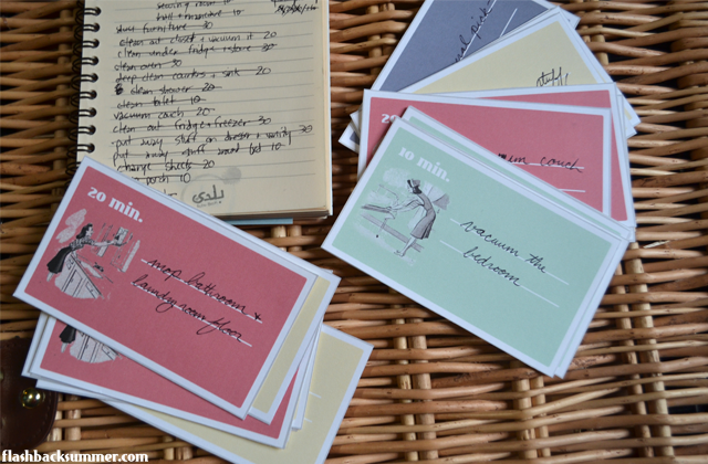 Flashback Summer: Season's Cleanings - the Index Card System - home maintenance and chore tips