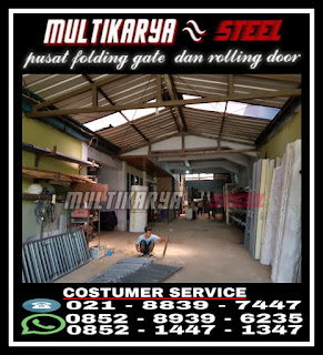 Gambar workshop Multikaryasteel pusat penjualan dan pemasangan baru pintu folding gate, pintu harmonika, rolling door slat daun besi galvalum aluminium, rolling door one sheet, rolling door industri otomatis, kusen aluminium dan kaca, pagar tralis kanopibahan besi dan galvanis model minimalis dan tempa harga paling murah di cengkareng jakarta barat, pik, kebun jeruk, kembangan, bandung bekasi jakarta tangerang depok bogor dan wilayah jawa barat lainnya