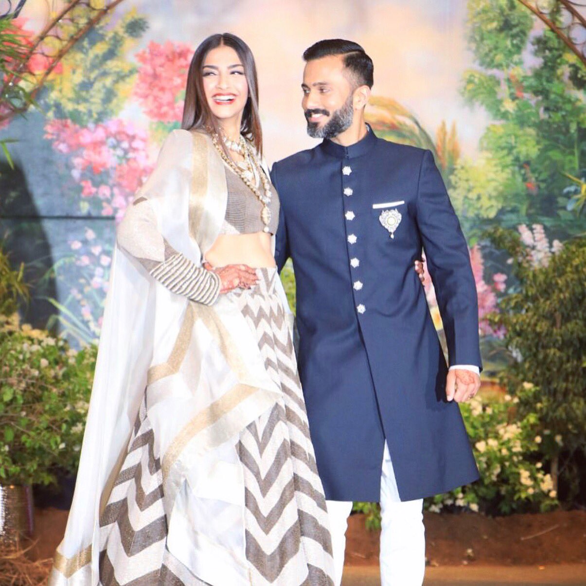 sonam kapoor anand ahuja reception