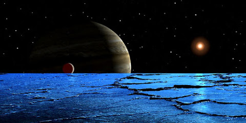 Frank Hettick Space Art: Ice Fields On Europa