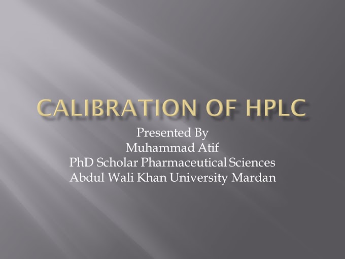 Calibration of HPLC