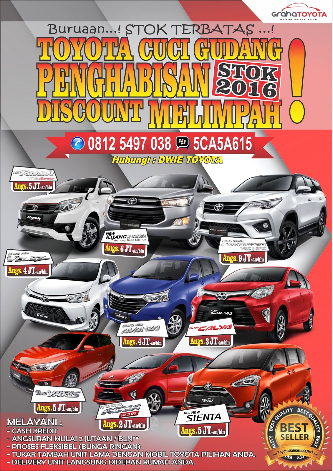 PROMO CUCI GUDANG PENGHABISAN STOK 2016 Di TOYOTA SAMARINDA NO 1