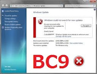 How to fix Windows 7 Update Error Code BC9