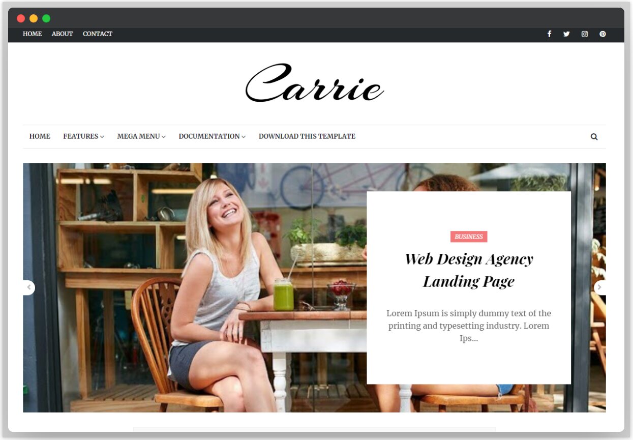 Carrie Blogger Template