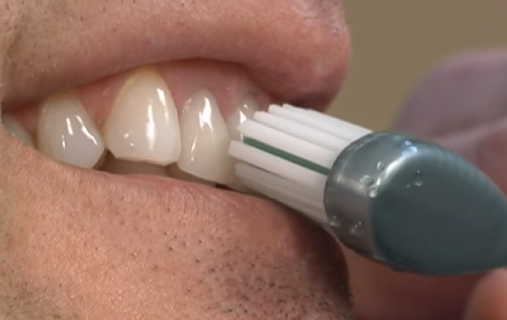 Man brushing his teeth