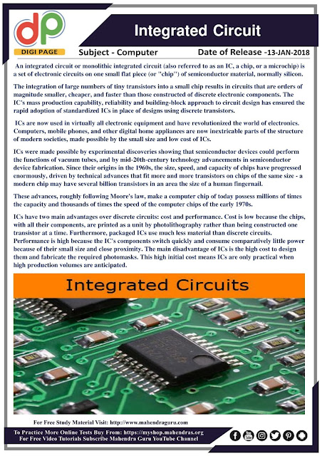 DP | IBPS SO Special : Integrated Circuit (I.C.) | 13 - 01 - 2018