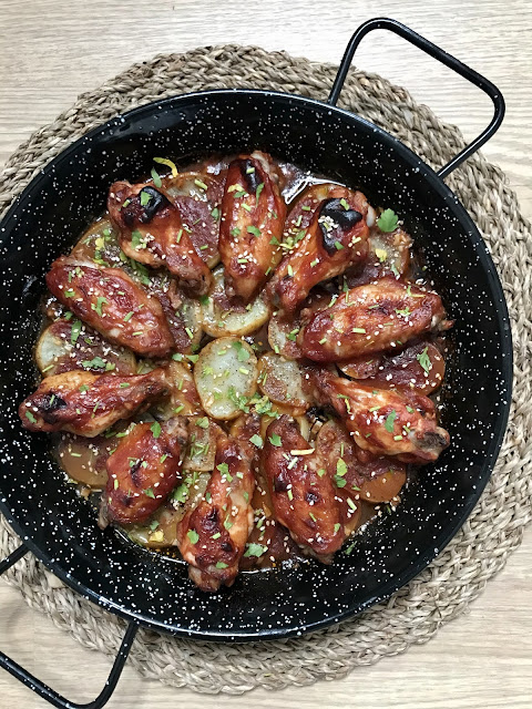 ALITAS DE POLLO AL HORNO CON SALSA BARBACOA ¡Un Aperitivo Rico y Fácil!