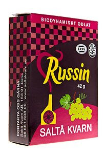 Ekologiska, biodynamiska russin från Saltå Kvarn.