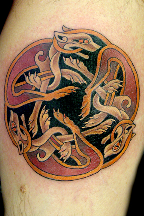 Celtic animal tattoo
