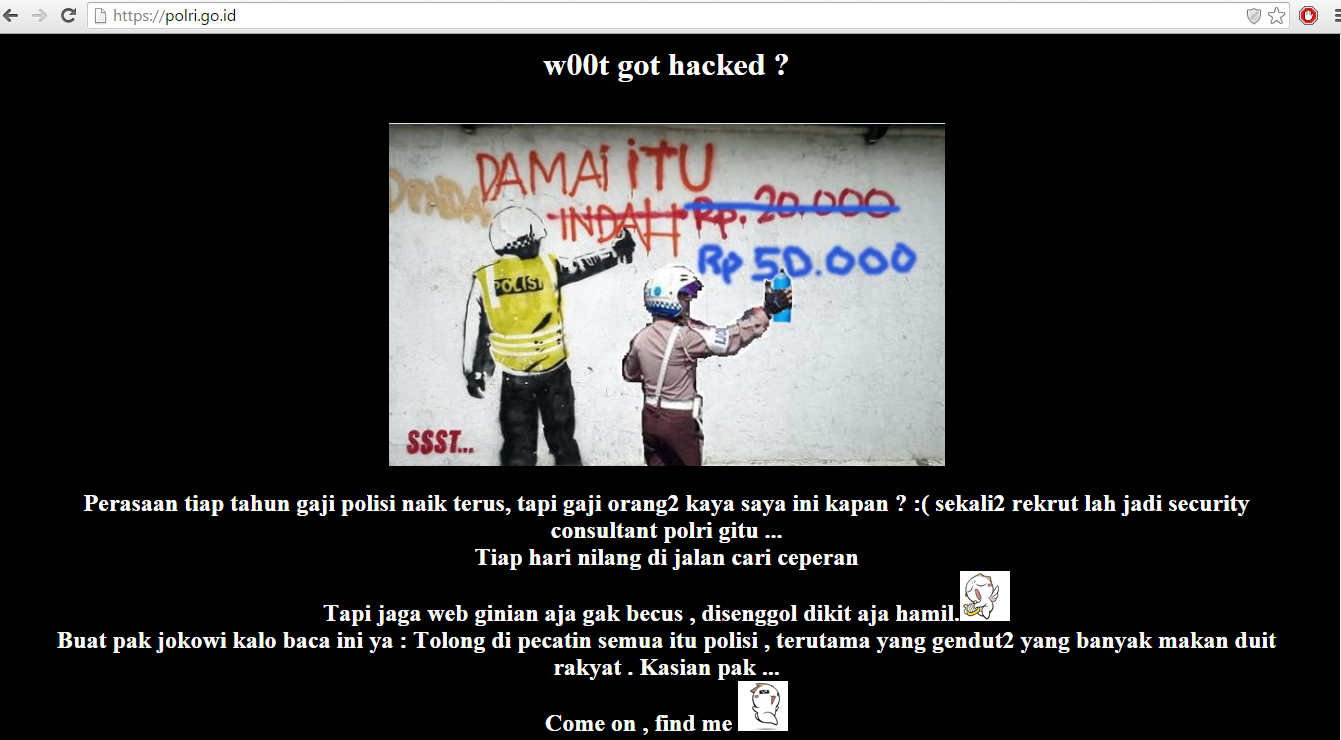 Website Resmi POLRI Di Deface Hacker W00t Dicky Xan